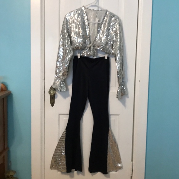 2 sets- 2 piece 70s style dance costumes